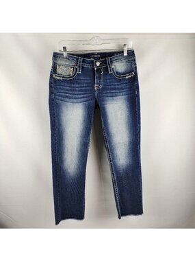 Vigoss Jeans Womens 8 Capri Heritage Fit Blue Denim (30x25)